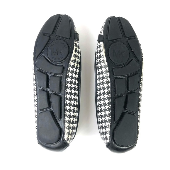 Michael Kors Fulton Moc Black & White Houndstooth Flats - Picture 9 of 10